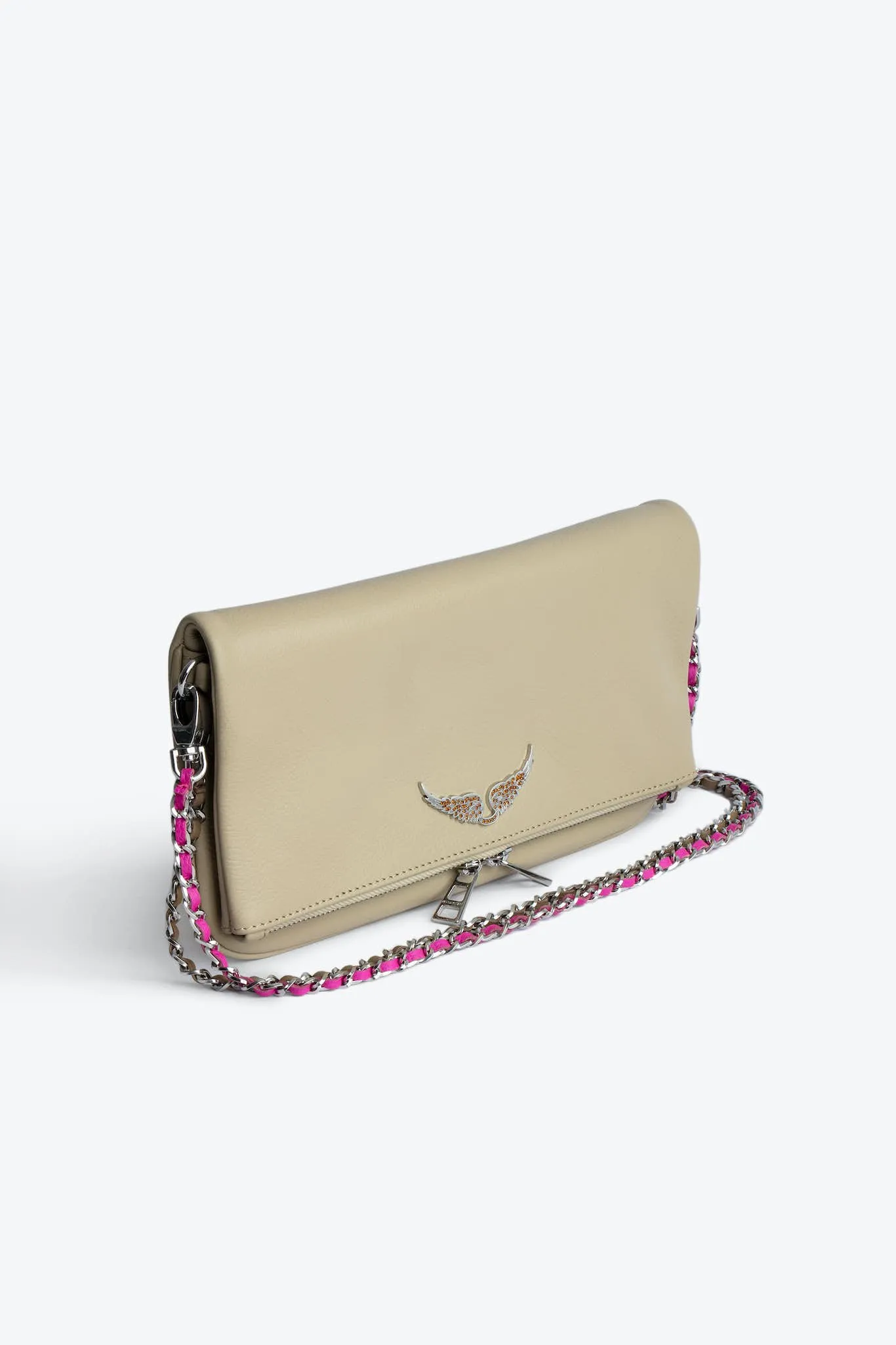Zadig & Voltaire Rock Grained Leather Clutch Bag - Relax
