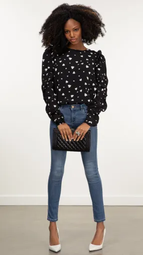 Zammoth Ruffed Sleeve Top