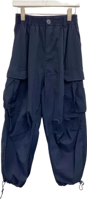 Zara Navy Cargo Trousers UK 8
