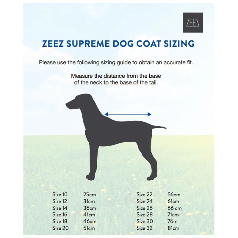 ZeeZ Supreme Dog Coat - Navy Stone/Red