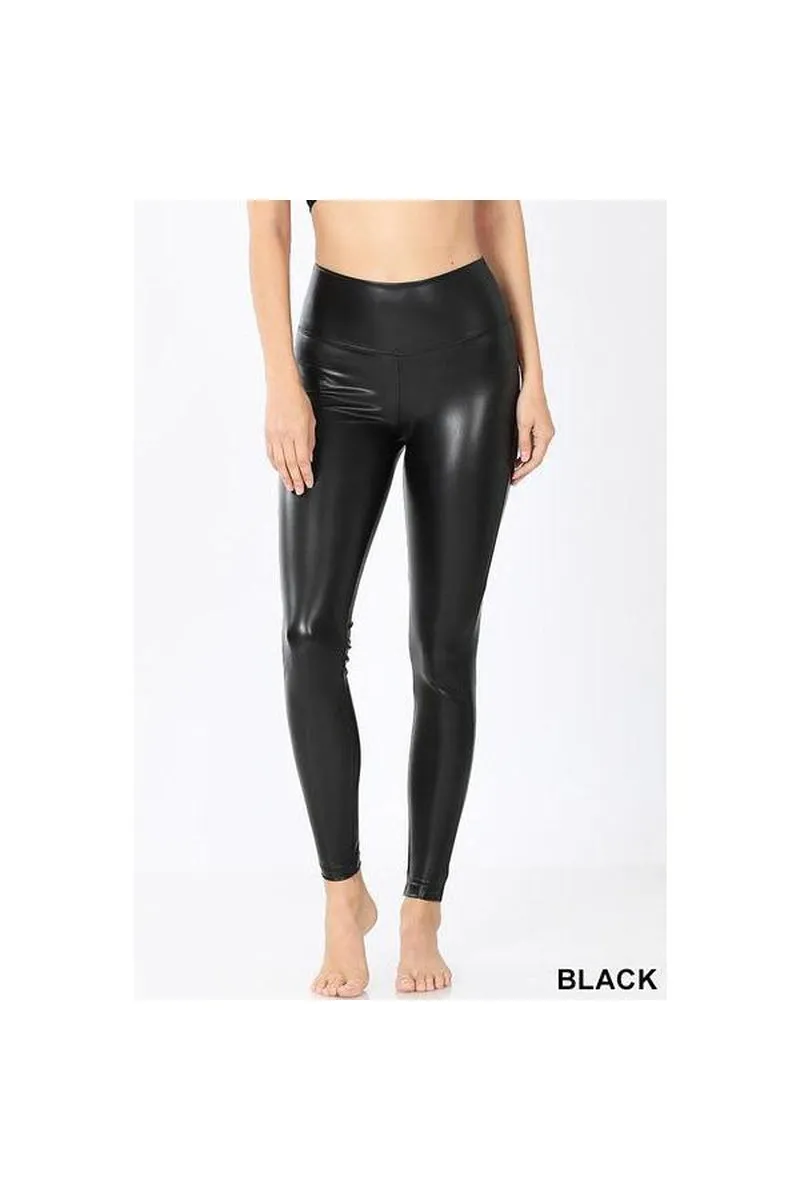 ZENANA Faux Leather Leggings Various Colors
