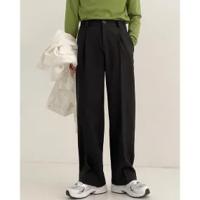 Zhou Casual Pleated Bootcut Trousers
