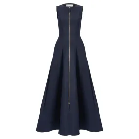Zip Front Midi Dress