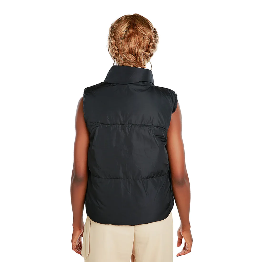 Zipper Reversible Sleeveless Jacket