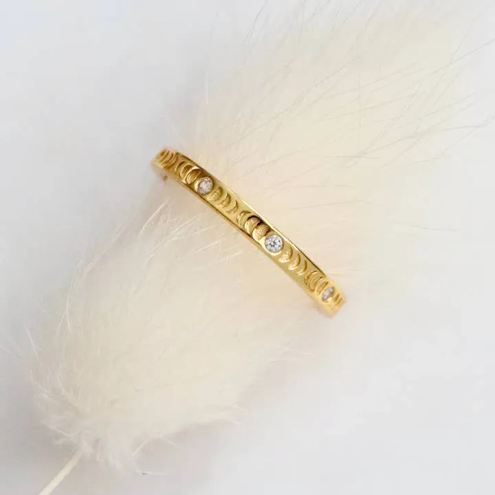 Zircon Moon Phase Ring