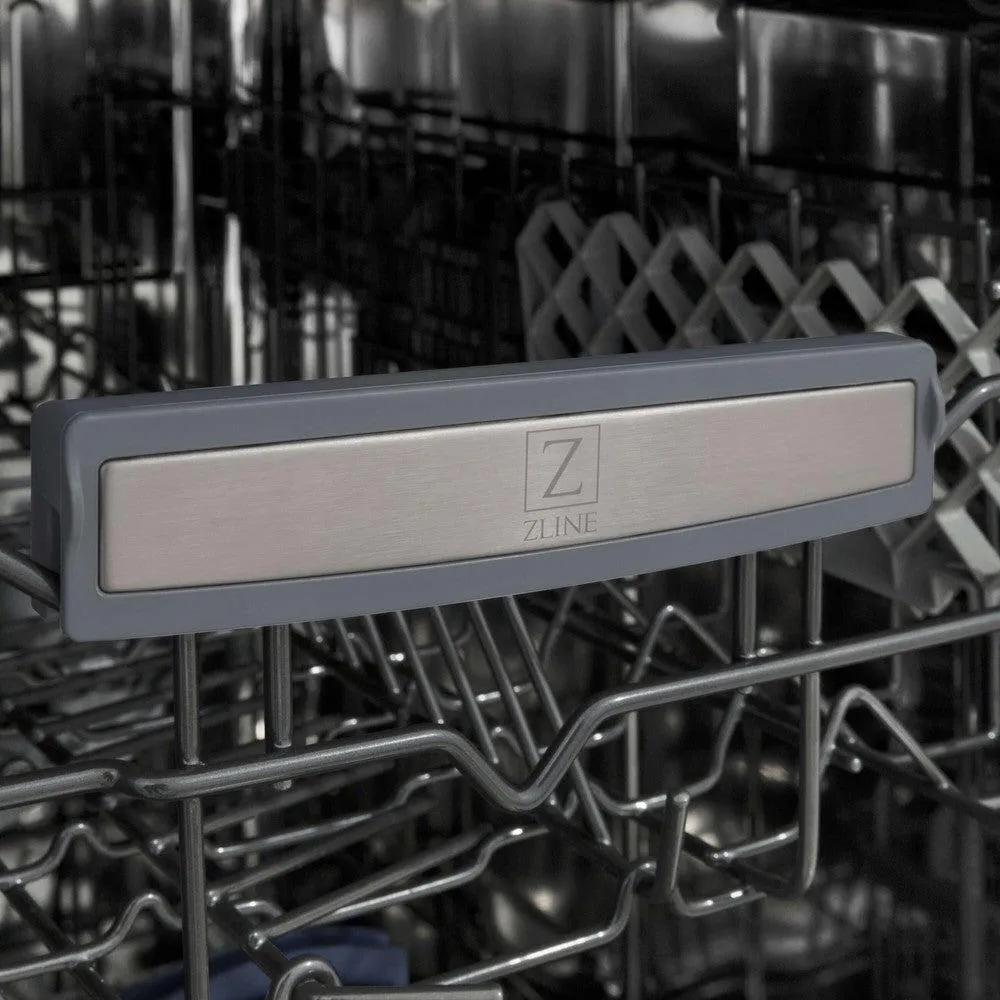 ZLINE 18 in. Tallac Series 3rd Rack Top Control Dishwasher in Custom Panel Ready with Stainless Steel Tub, 51dBa (DWV-18)