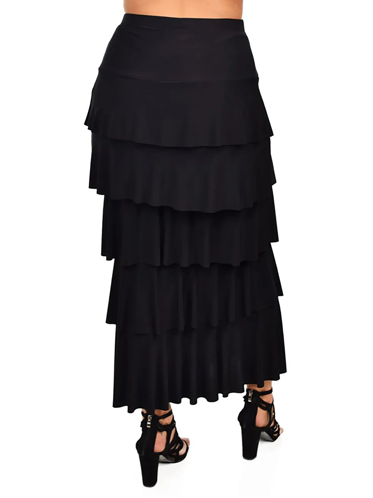Zopali Boho Waterfall Tiered Maxi Skirt